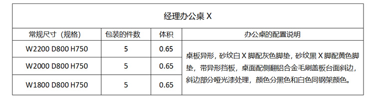 X經理辦公桌主圖3詳情